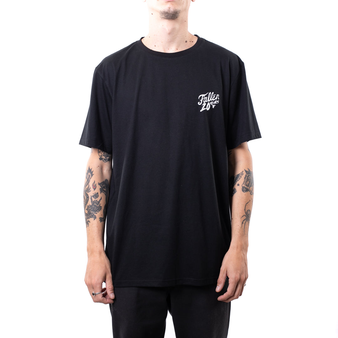 20 Years tee - Black/White – Fallen Footwear Japan
