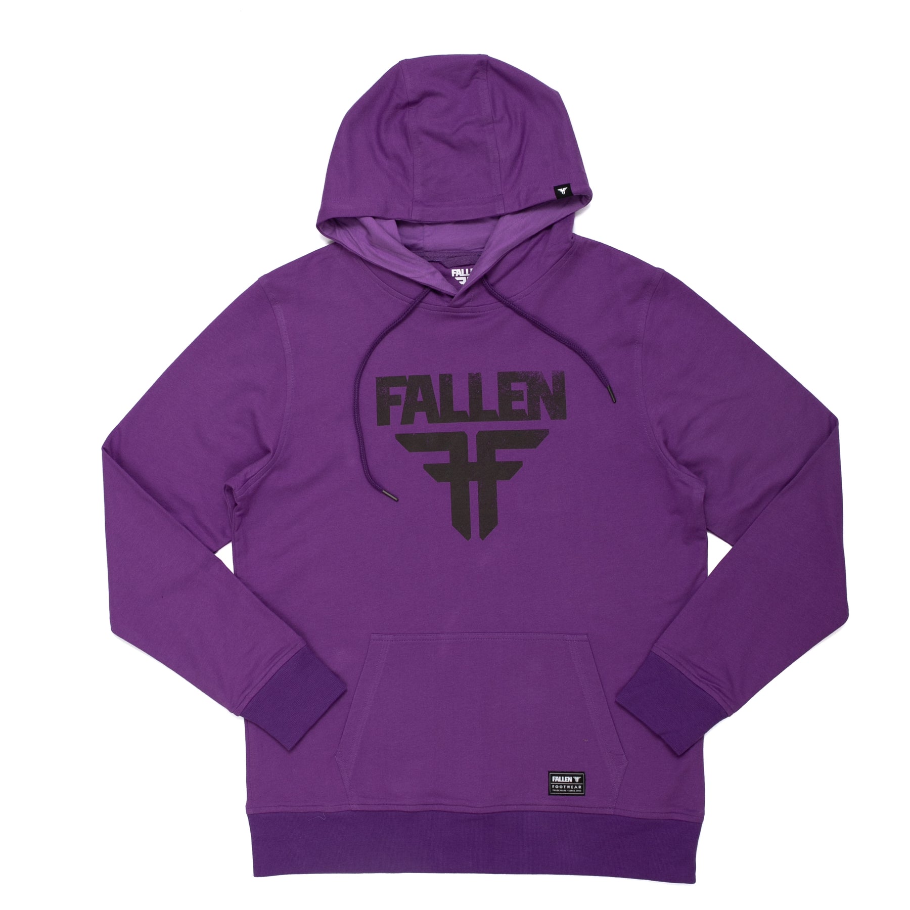 Spiral Sacred Love-Large Hood Ripped Hoody Purple-Black